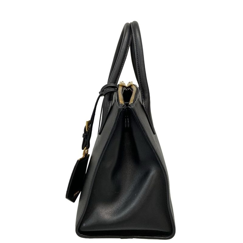 Prada Tote Bag Galleria Small Bag Black X Red Paradigm Leather