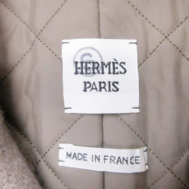 23AW Hermes 100% Cashmere Double Riders Jacket Blouson Outer Coat Medor