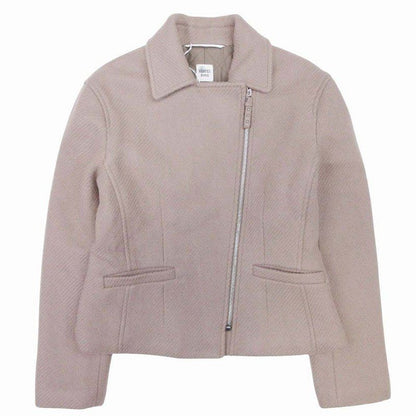 23AW Hermes 100% Cashmere Double Riders Jacket Blouson Outer Coat Medor
