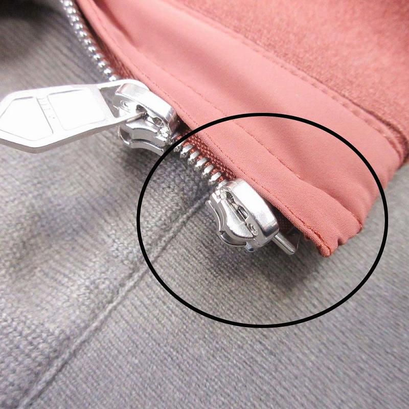 Hermes Nylon Parka Jacket Blouson Outerwear Hooded Cashmere Lining Leather Zip