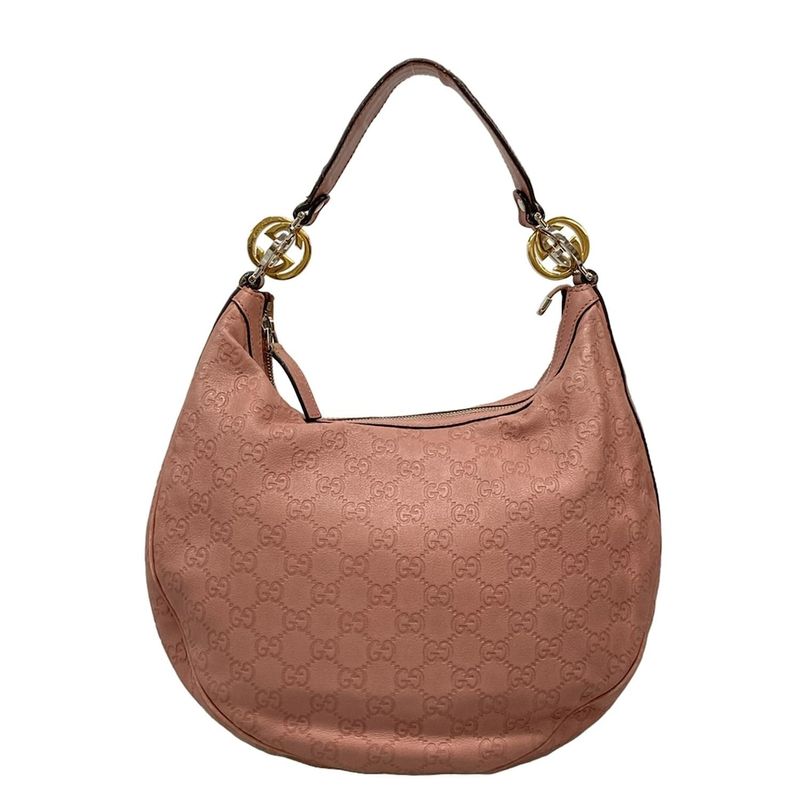 Gucci Shoulder Bag GG Twinsguccissima Line 232962 Pink Leather