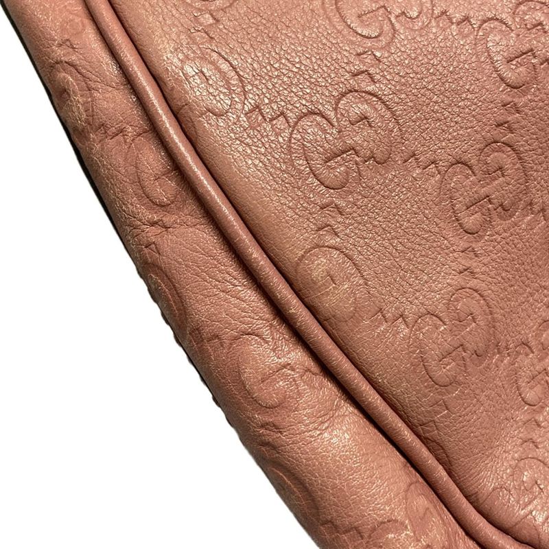 Gucci Shoulder Bag GG Twinsguccissima Line 232962 Pink Leather