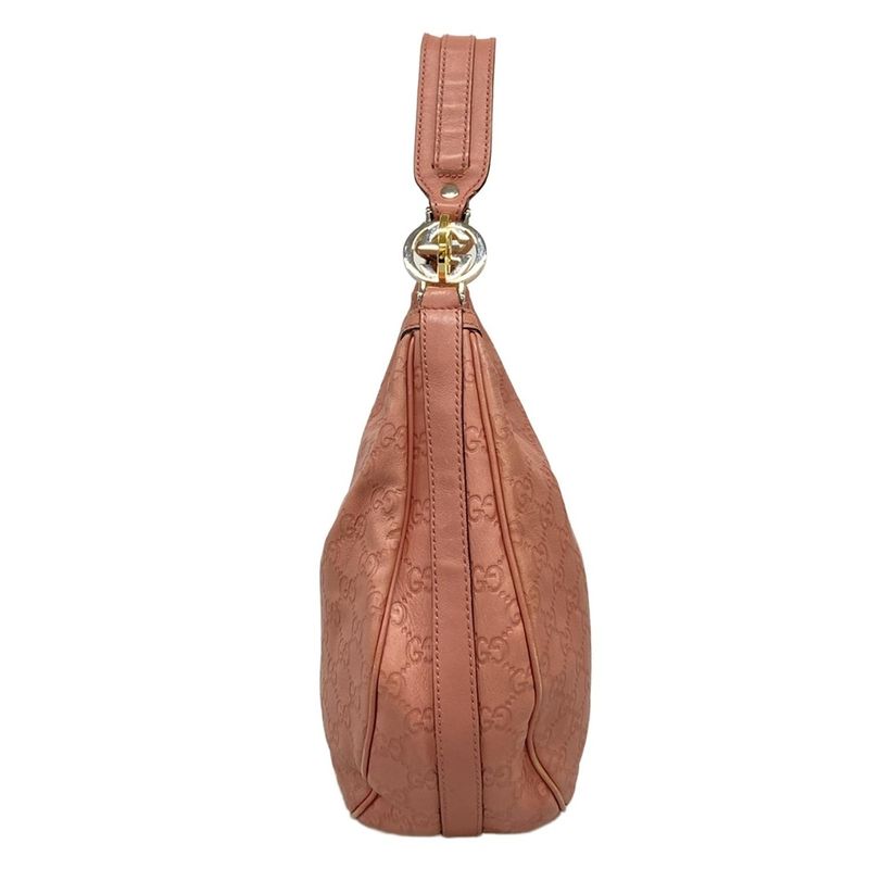 Gucci Shoulder Bag GG Twinsguccissima Line 232962 Pink Leather