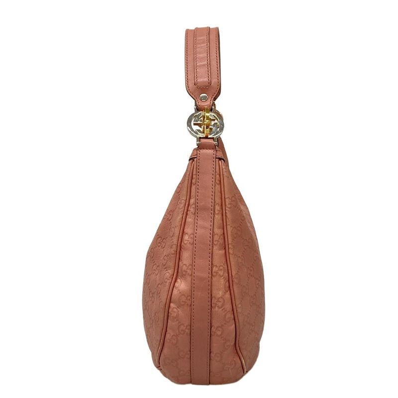 Gucci Shoulder Bag GG Twinsguccissima Line 232962 Pink Leather
