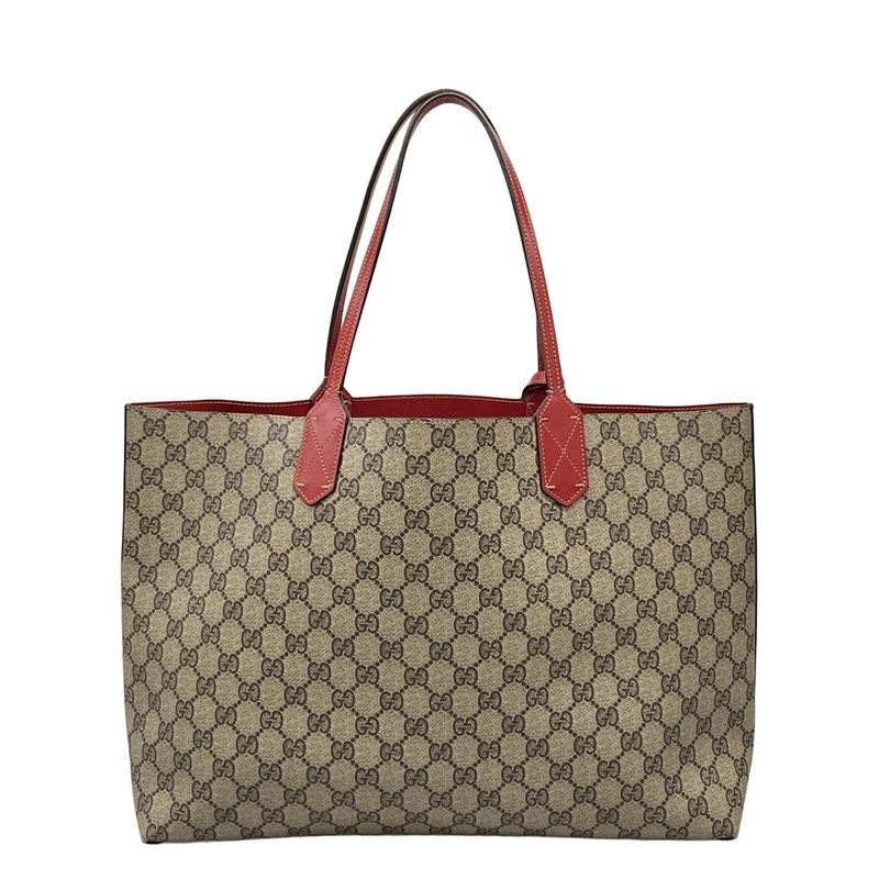 Gucci Tote Bag GG Kaleido Medium Reversible Leather Tote Bag 368568 Dark Brown