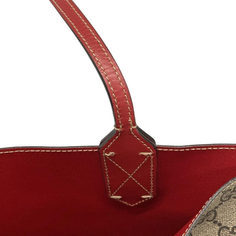 Gucci Tote Bag GG Kaleido Medium Reversible Leather Tote Bag 368568 Dark Brown