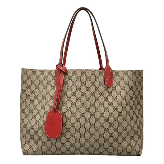 Gucci Tote Bag GG Kaleido Medium Reversible Leather Tote Bag 368568 Dark Brown