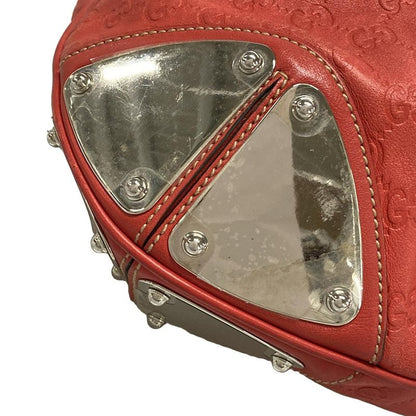 Gucci Handbag Indy Guccissima Line 177088 Red Leather