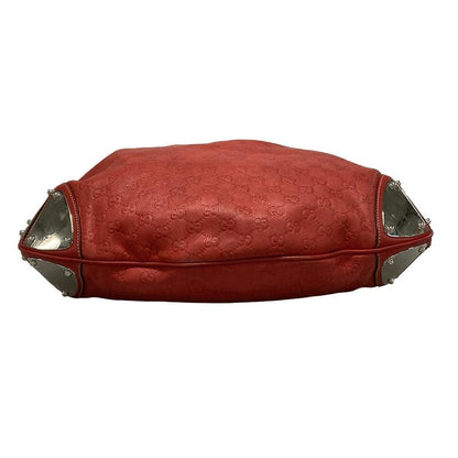 Gucci Handbag Indy Guccissima Line 177088 Red Leather