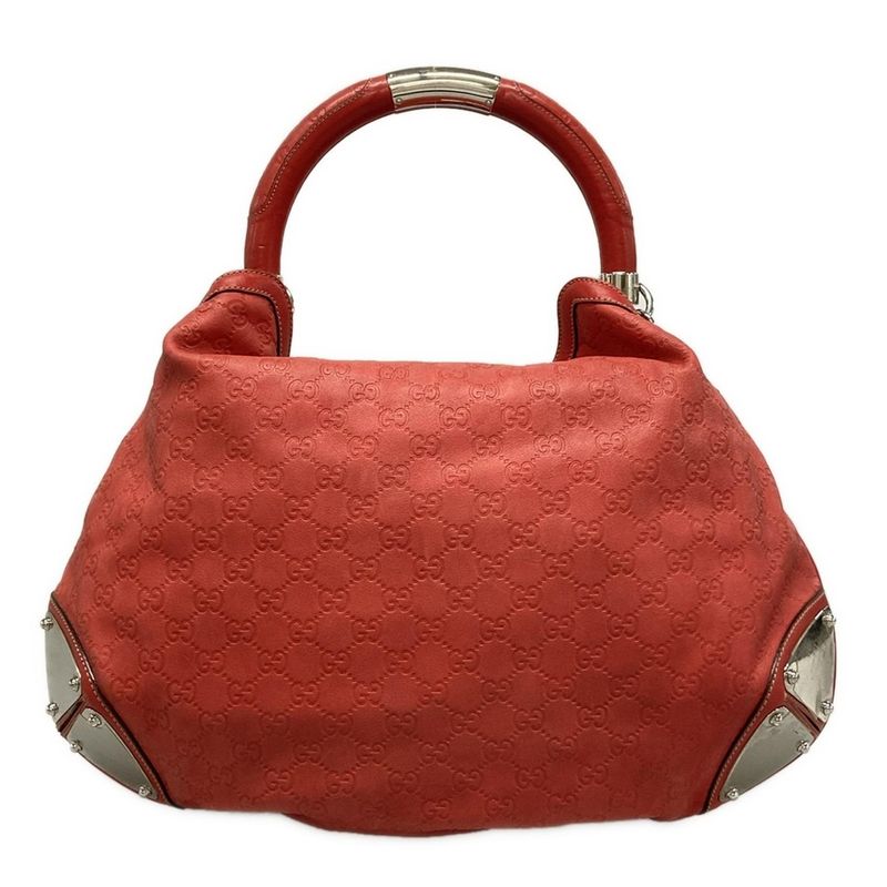 Gucci Handbag Indy Guccissima Line 177088 Red Leather