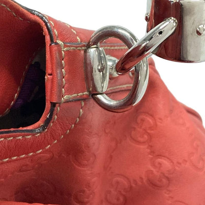 Gucci Handbag Indy Guccissima Line 177088 Red Leather