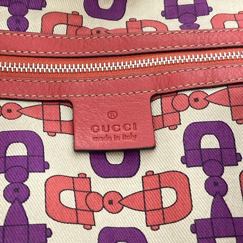 Gucci Handbag Indy Guccissima Line 177088 Red Leather