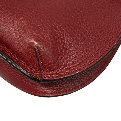 Gucci Shoulder Bag Ggmarmont 409154 Red Leather