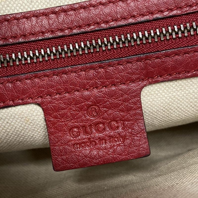 Gucci Shoulder Bag Ggmarmont 409154 Red Leather
