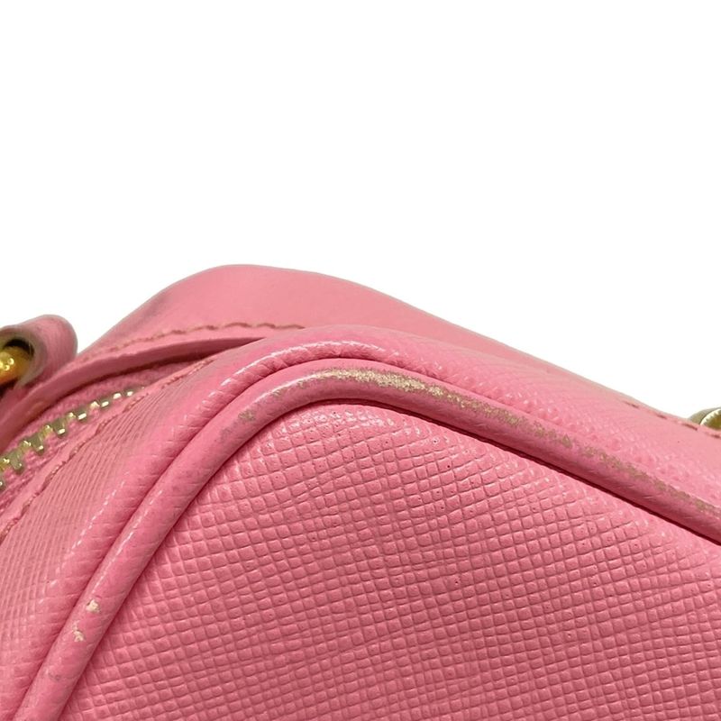 Prada Shoulder Bag - Pink Removable Strap Mini Bag Leather