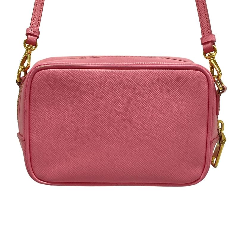 Prada Shoulder Bag - Pink Removable Strap Mini Bag Leather