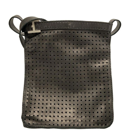 Hermes Shoulder Bag Toe De Punching Black Leather