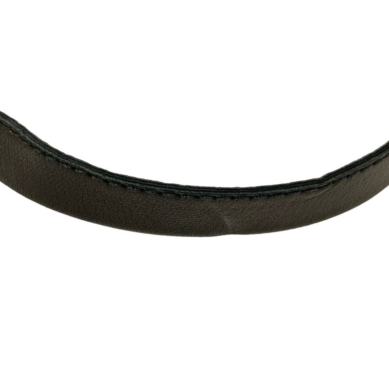 Hermes Shoulder Bag Toe De Punching Black Leather