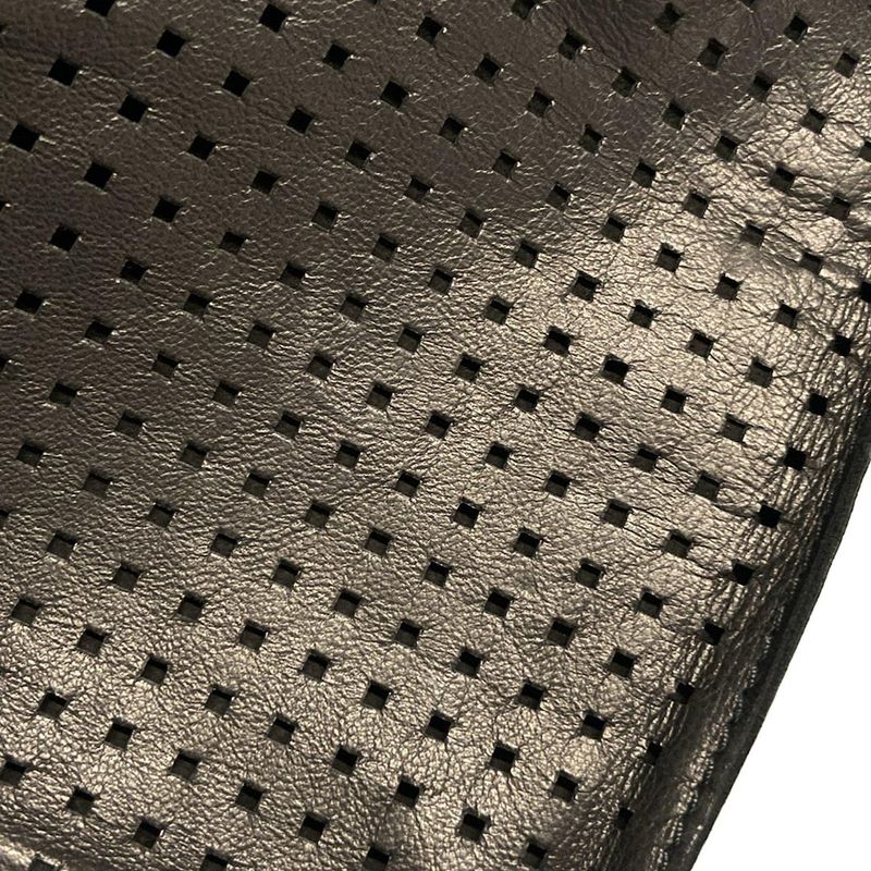 Hermes Shoulder Bag Toe De Punching Black Leather