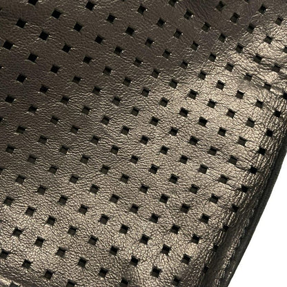 Hermes Shoulder Bag Toe De Punching Black Leather