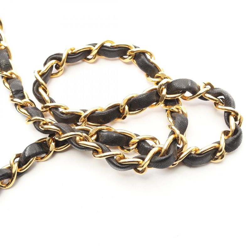 Chanel Shoulder Bag Matelasse Black Lambskin Matelasse Push Lock Chain Shoulder