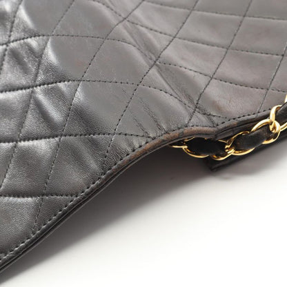 Chanel Shoulder Bag Matelasse Black Lambskin Matelasse Push Lock Chain Shoulder