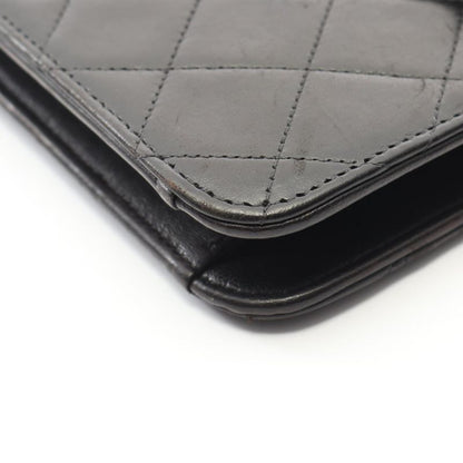 Chanel Shoulder Bag Matelasse Black Lambskin Matelasse Push Lock Chain Shoulder