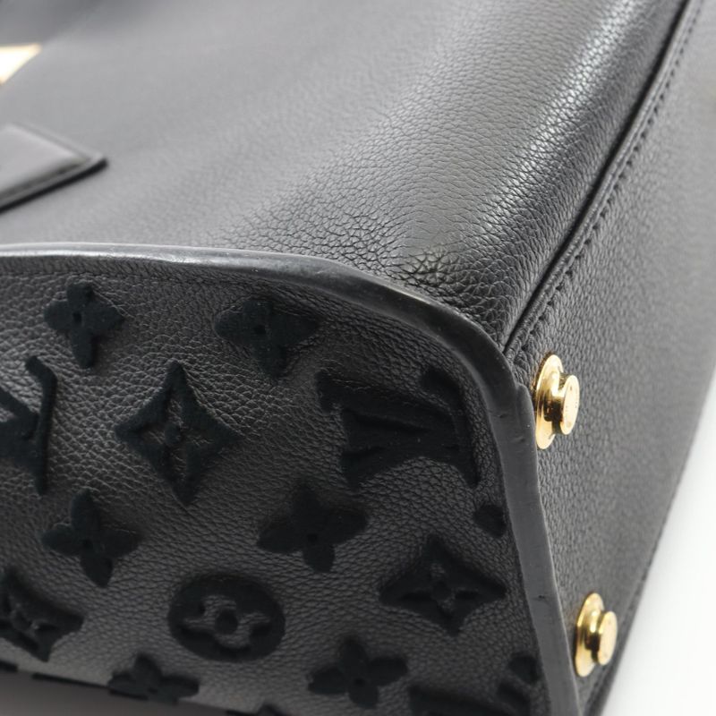 Louis Vuitton Handbag On My Side MM Monogram Taffetage Noir Black M53826 Noir