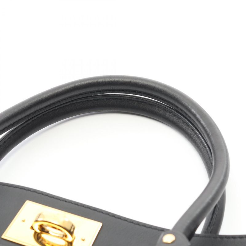 Louis Vuitton Handbag On My Side MM Monogram Taffetage Noir Black M53826 Noir