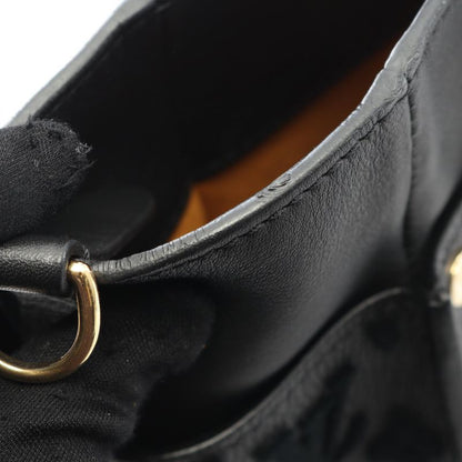 Louis Vuitton Handbag On My Side MM Monogram Taffetage Noir Black M53826 Noir