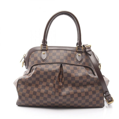 Louis Vuitton Handbag Trevi GM Damier Ebene N51998 PVC Coated Canvas Leather