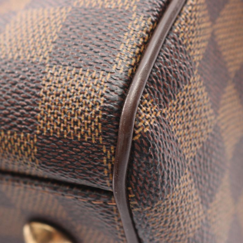 Louis Vuitton Handbag Trevi GM Damier Ebene N51998 PVC Coated Canvas Leather