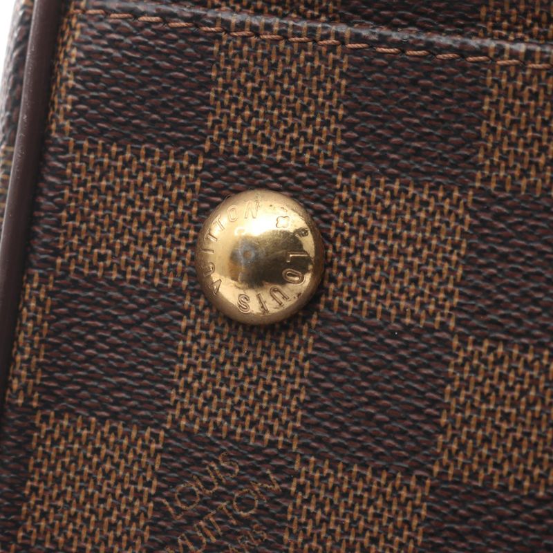 Louis Vuitton Handbag Trevi GM Damier Ebene N51998 PVC Coated Canvas Leather