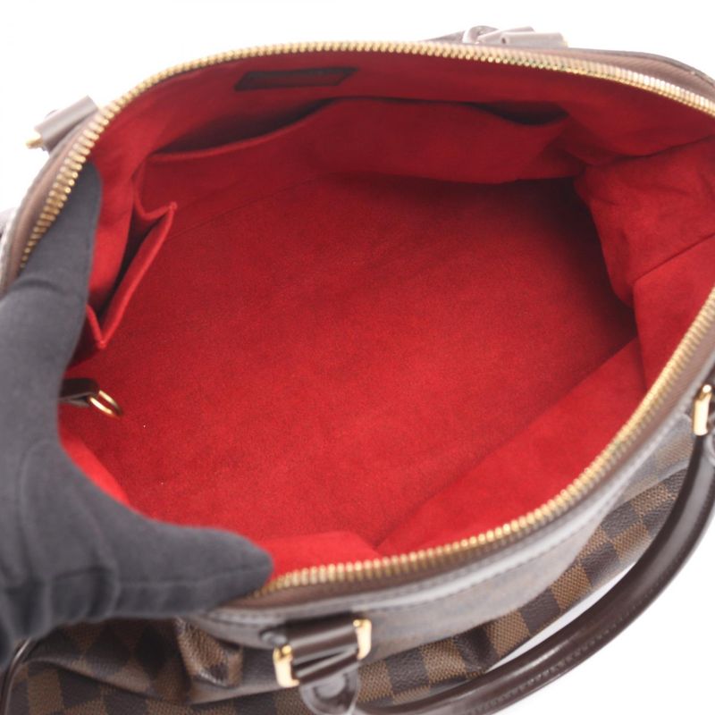 Louis Vuitton Handbag Trevi GM Damier Ebene N51998 PVC Coated Canvas Leather