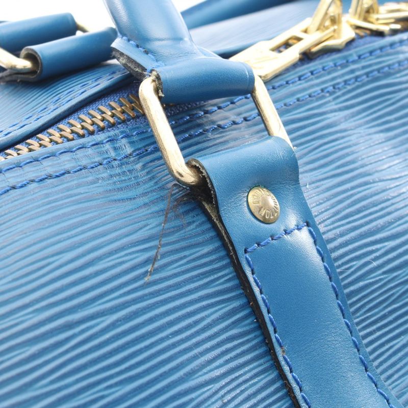 Louis Vuitton Boston Bag Keepall 50 Epi Toledo Blue M42965 Toledo Blue Leather