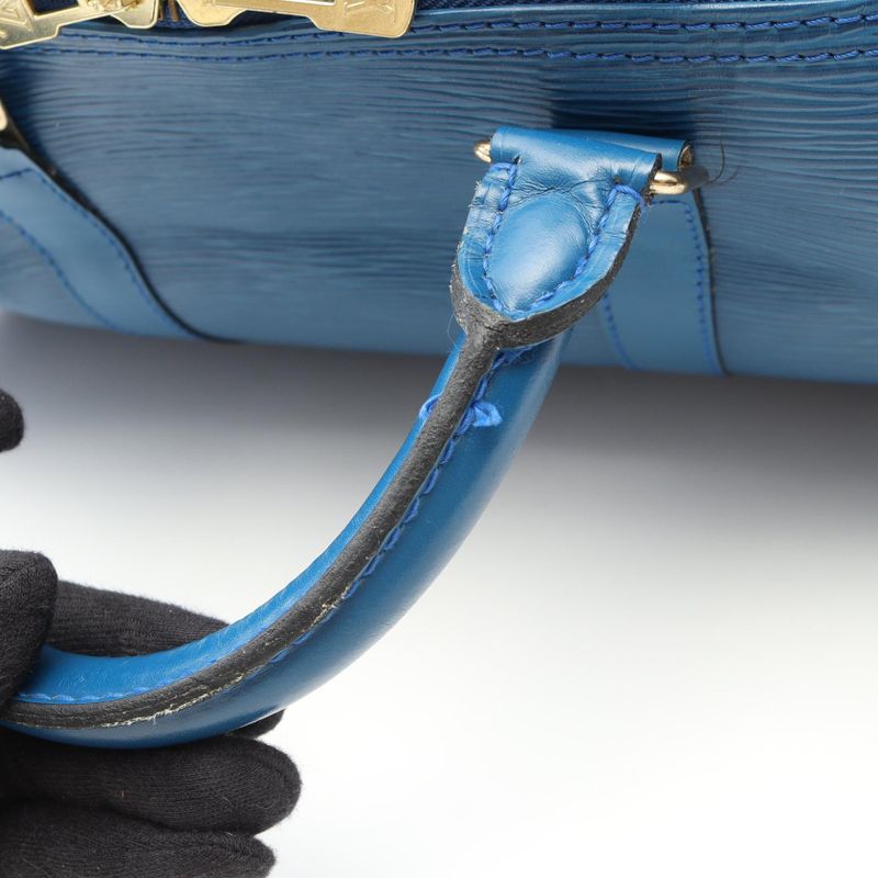 Louis Vuitton Boston Bag Keepall 50 Epi Toledo Blue M42965 Toledo Blue Leather