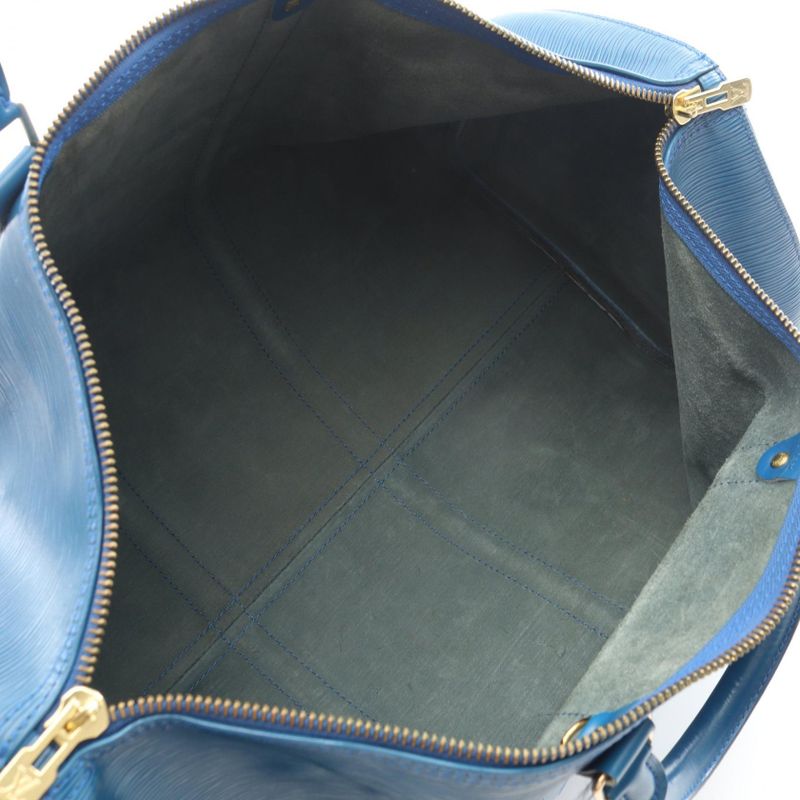 Louis Vuitton Boston Bag Keepall 50 Epi Toledo Blue M42965 Toledo Blue Leather