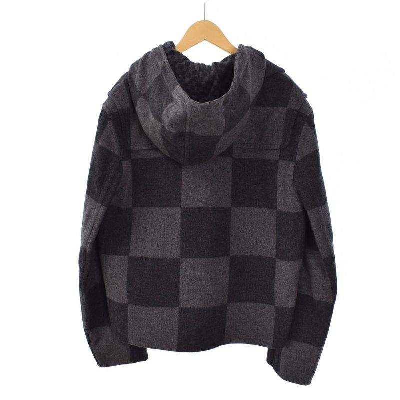 Louis Vuitton NIGO Giant Damier Duffel Coat 48 Gray Rm202m XEP Hjc03w