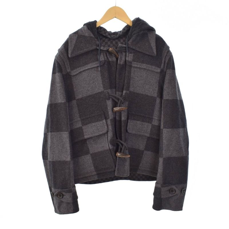 Louis Vuitton NIGO Giant Damier Duffel Coat 48 Gray Rm202m XEP Hjc03w