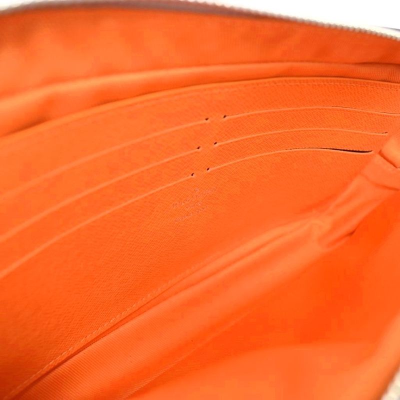 Louis Vuitton Alpha Clutch Monogram Satellite Clutch Bag Second Bag Gray M44171