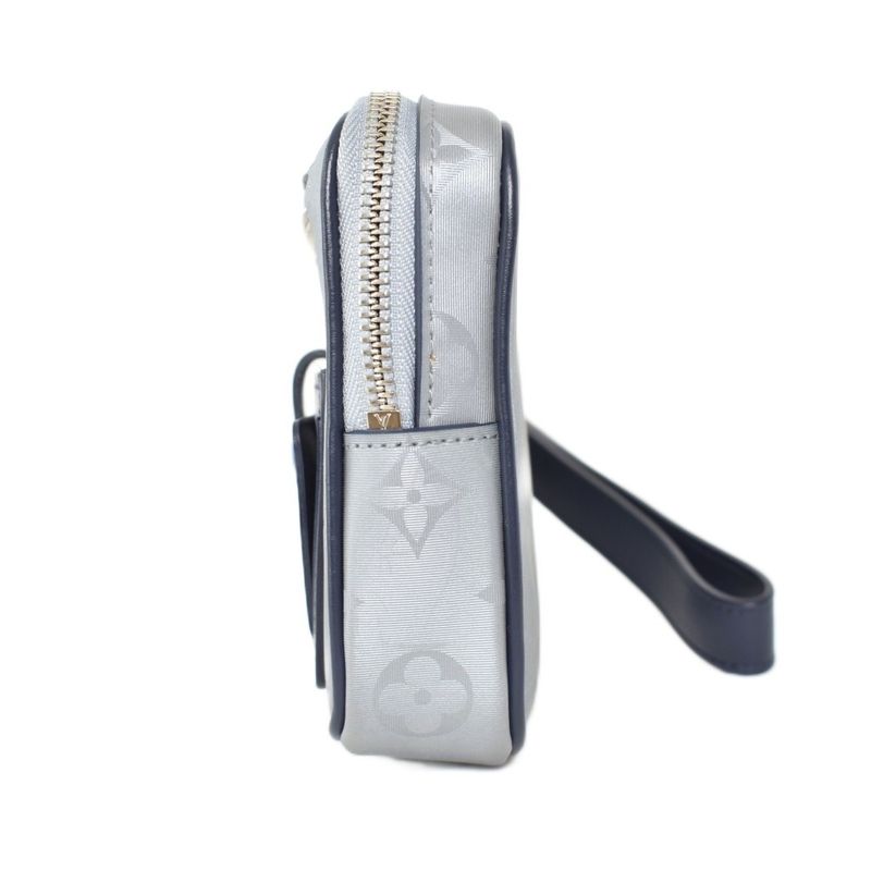 Louis Vuitton Alpha Clutch Monogram Satellite Clutch Bag Second Bag Gray M44171