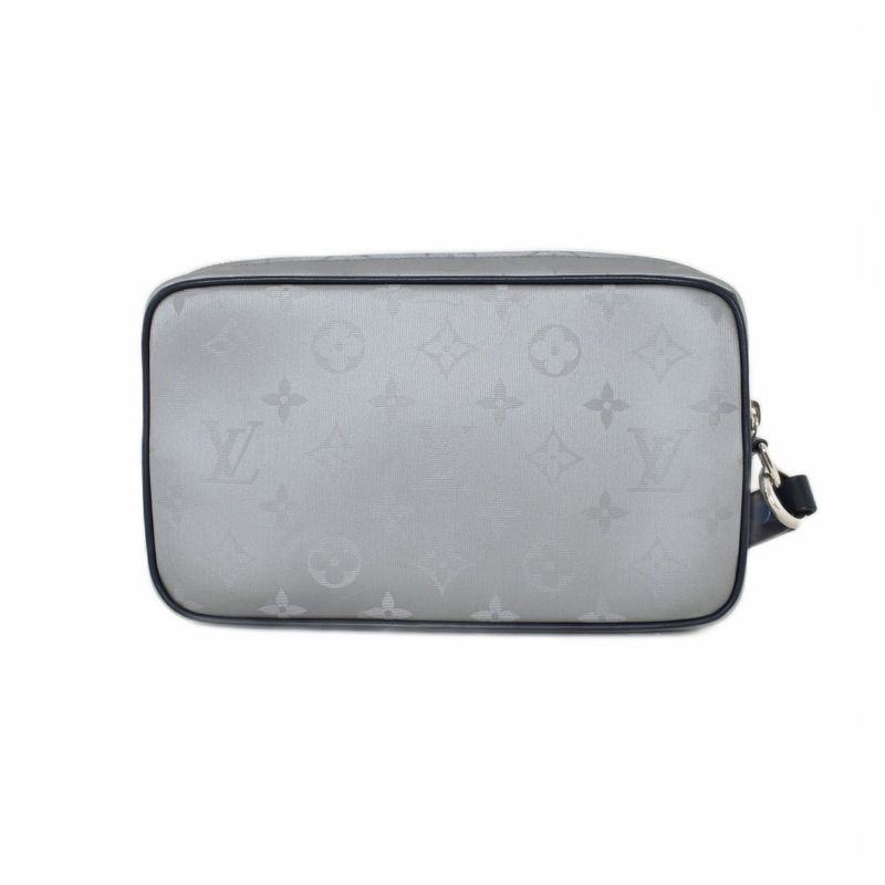 Louis Vuitton Alpha Clutch Monogram Satellite Clutch Bag Second Bag Gray M44171