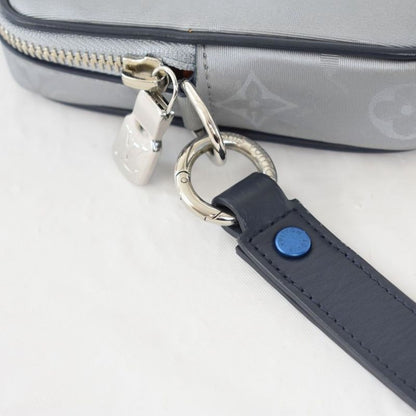 Louis Vuitton Alpha Clutch Monogram Satellite Clutch Bag Second Bag Gray M44171