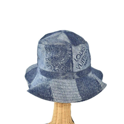 Louis Vuitton Chapeau Skater Damier Salt Bucket Hat 60 Blue Mp3026