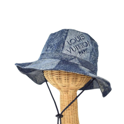 Louis Vuitton Chapeau Skater Damier Salt Bucket Hat 60 Blue Mp3026