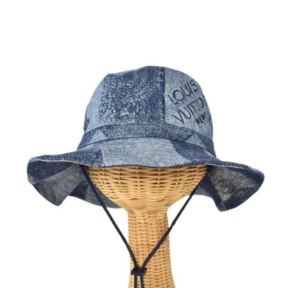 Louis Vuitton Chapeau Skater Damier Salt Bucket Hat 60 Blue Mp3026