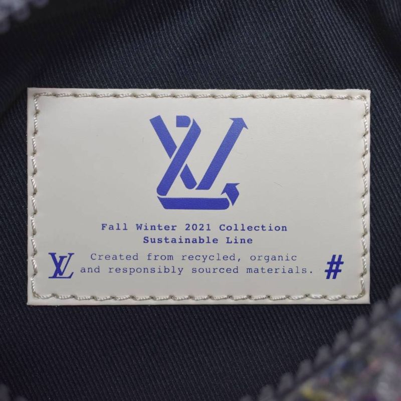 Louis Vuitton Keepall XS Monogram LV Felt Tweed 2WAY Shoulder Bag Handbag Gray