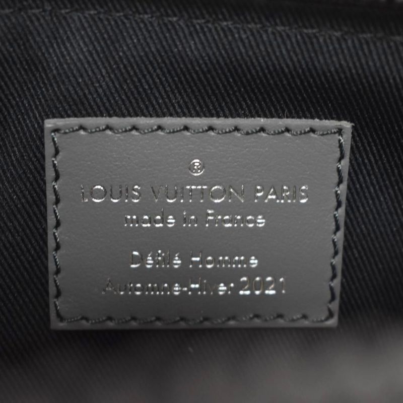 Louis Vuitton Keepall XS Monogram LV Felt Tweed 2WAY Shoulder Bag Handbag Gray