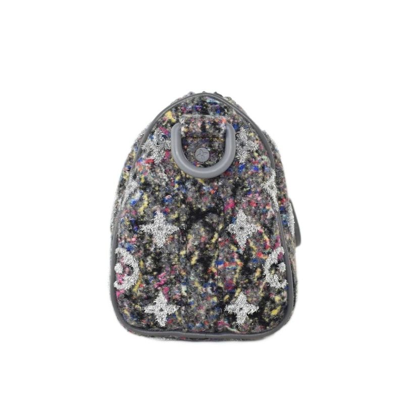 Louis Vuitton Keepall XS Monogram LV Felt Tweed 2WAY Shoulder Bag Handbag Gray