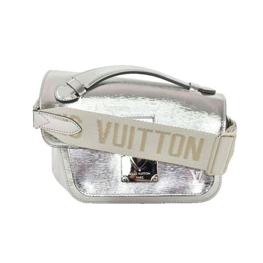 Louis Vuitton Monsau Distorted Shoulder Bag Handbag Silver M23103